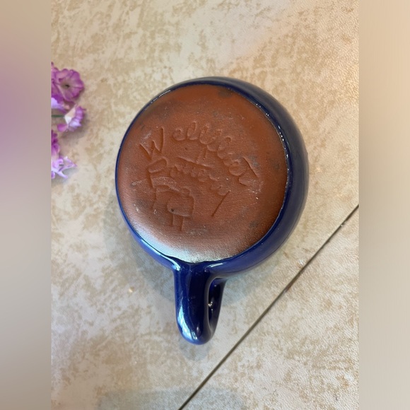 RARE Vintage Wellfleet Pottery Cobalt Blue Mug / Coffee Cup   Handmade Cape Cod - Picture 5 of 10
